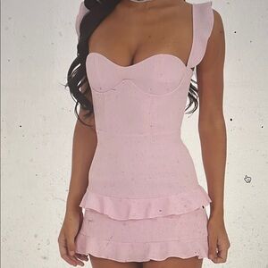Lucy in the Sky Ruffled Corset Dress